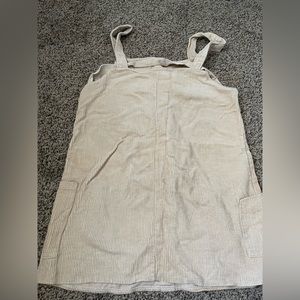 sandcolor denim overalls .